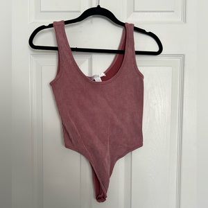 Dusty Rose Ribbed Bodysuit